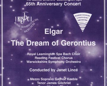 Our 2005 'The Dream of Gerontius' -  Janet LincÃ©'s last term as conductor