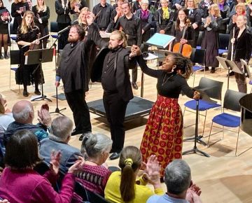 Our first visit to the new King's High School Hall - 'Masses for our Time' with Lynda Nwabudike, Jack Dolan and Lee Dunleavy (November 2022)